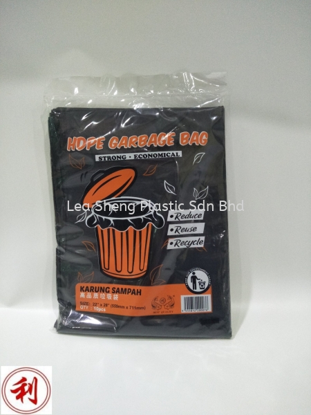 HDPE Garbage Bag (22"x28") 10PCS HDPE Garbage Bag Johor Bahru (JB), Malaysia, Skudai Manufacturer, Supplier, Wholesaler, Supply | Lea Sheng Plastic Sdn Bhd