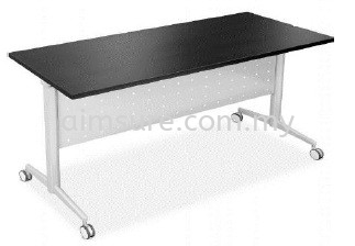 Heavy duty Foldable table with wheel Axis 2