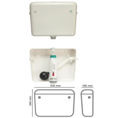 TPE-1121 Premium Low Level Cistern Dual Flush White