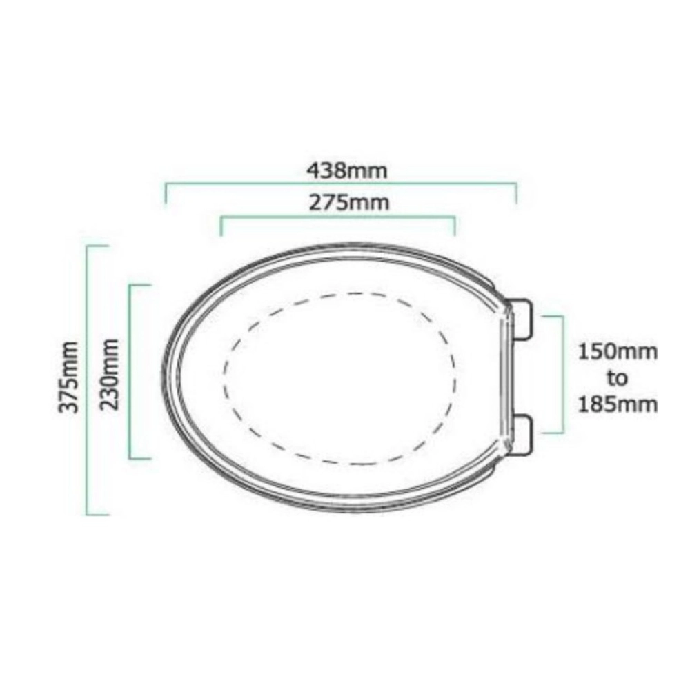 H105-LTN-2001 Latina LTN-2001 Toilet Seat Cover (Light Duty White)