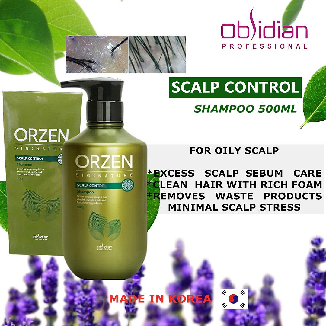 OBSIDIAN ORZEN SIGNATURE SCALP CONTROL SHAMPOO 500ML (Oily hair / Hair Loss Mitigation)