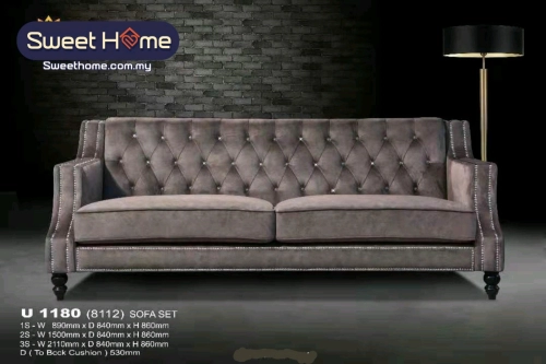 Modern Classic Desigb 3 seaters sofa Exlusive Diamond Buttons