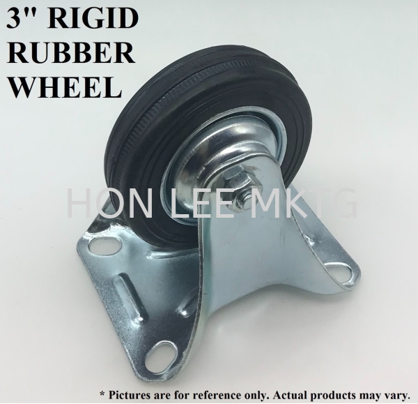 RIGID RUBBER WHEEL 3"  3" RIGID RUBBER WHEEL RIGID RUBBER WHEEL ROLLERS / WHEELS / BEARINGS Selangor, Malaysia, Kuala Lumpur (KL), Semenyih Supplier, Suppliers, Supply, Supplies | Hon Lee Marketing Sdn Bhd