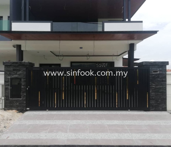 ALUMINIUM SLIDING GATE Aluminium Sliding Gate ALUMINIUM GATE Johor Bahru (JB), Senai, Selangor, Kuala Lumpur (KL), Klang, Seremban Installation, Services, Repair, Supplier | Sin Fook Electrical Alarm and Auto Gate Sdn. Bhd.