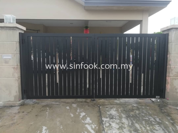 ALUMINIUM SWING GATE ALUMINIUM SWING GATE ALUMINIUM GATE Johor Bahru (JB), Senai, Selangor, Kuala Lumpur (KL), Klang, Seremban Installation, Services, Repair, Supplier | Sin Fook Electrical Alarm and Auto Gate Sdn. Bhd.