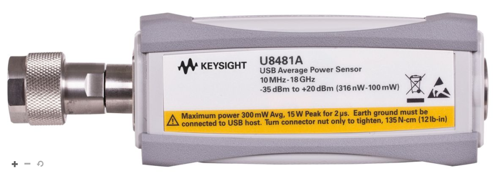 keysight u8481a dc/10mhz - 18ghz usb thermocouple power sensor