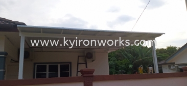 Installation Aluminium Composite Panel(APC)Pergola Roof Awning in Beranang Semenyih (ACP Awning)