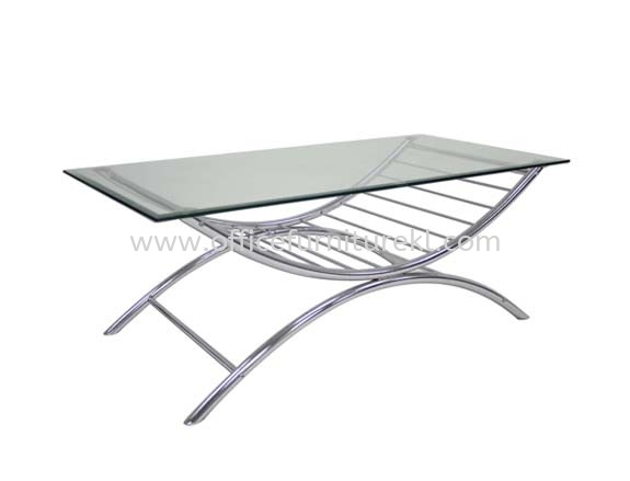 GINA RECTANGULAR COFFEE TABLE C/W TEMPERED GLASS TABLE TOP - coffee table Seri Kembangan | coffee table Serdang | coffee table Puncak Jalil