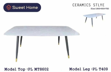 Ceramic Types Dining Table with Chairs