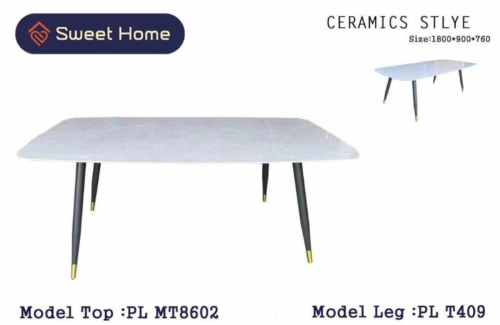 Ceramic Types Dining Table with Chairs 