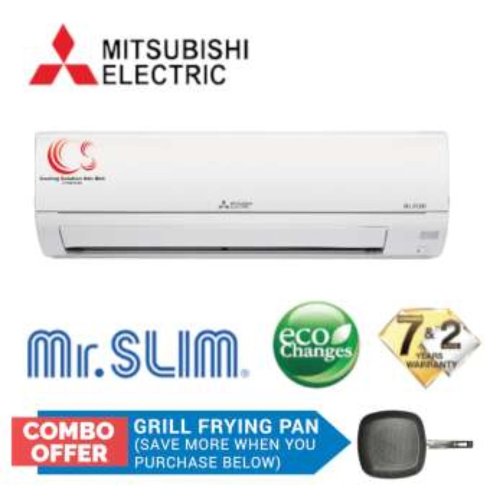 (MS-JR10VF/MU-JR10VF) Mitsubishi Air Conditioner Non-Inverter R32 1.0HP - 2.5 HP + Eco Changes + R32 Refrigerant + Mr.Slim