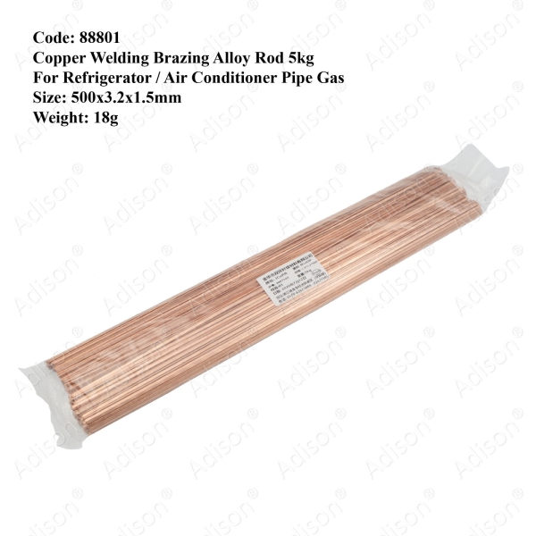 Code: 88801 Copper Welding Brazing Alloy Rod 500x3.2x1.5mm (1 Pack) Accessories / Tool Refrigerator Parts Melaka, Malaysia Supplier, Wholesaler, Supply, Supplies | Adison Component Sdn Bhd