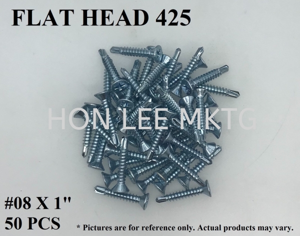 FLAT HEAD 425 #08 X 1" [50 PCS]  #08 X 1" FLAT HEAD 425 FLAT HEAD BOLTS, NUTS AND FASTENERS  Selangor, Malaysia, Kuala Lumpur (KL), Semenyih Supplier, Suppliers, Supply, Supplies | Hon Lee Marketing Sdn Bhd