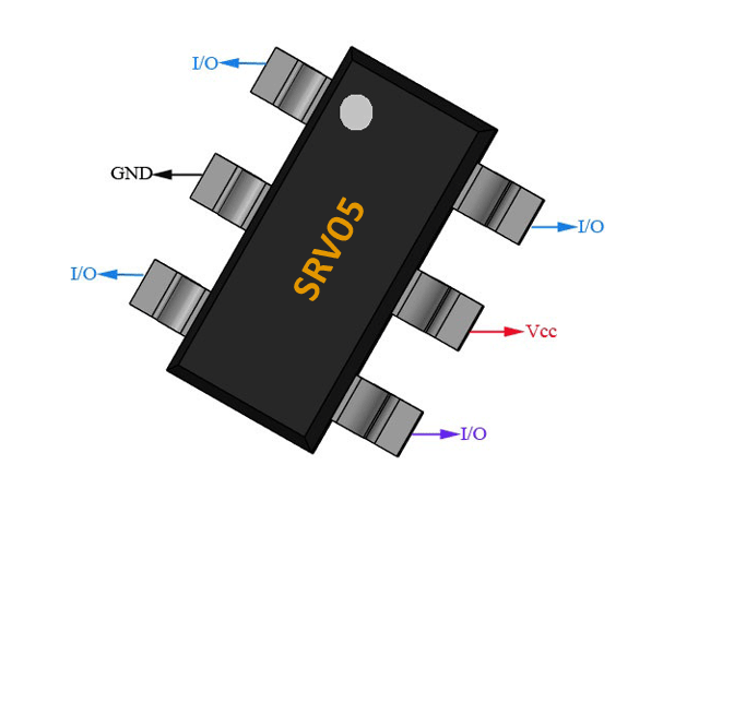 utc - srv05-4 low capacitance tvs diode array