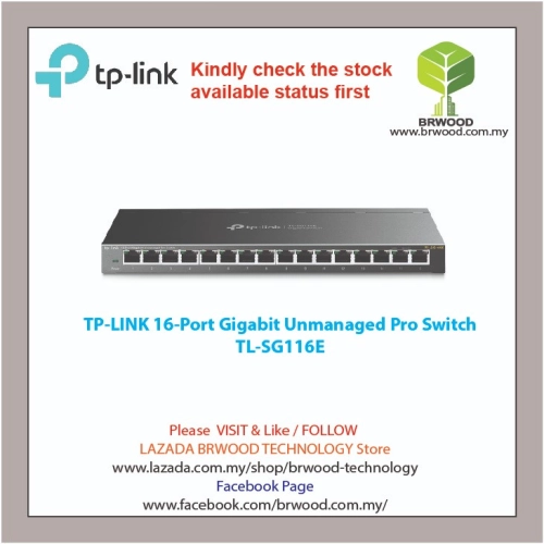 TP-Link TL-SG116E: 16-Port Gigabit Unmanaged Pro Switch 