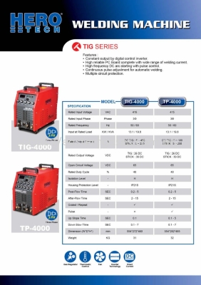 HERO INVERTER WELDING MACHINE TIG-4000/TP-4000