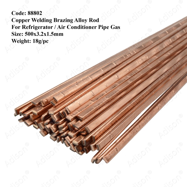 Code: 88802 Copper Welding Brazing Alloy Rod 500x3.2x1.5mm (1pc) Accessories / Tool Refrigerator Parts Melaka, Malaysia Supplier, Wholesaler, Supply, Supplies | Adison Component Sdn Bhd