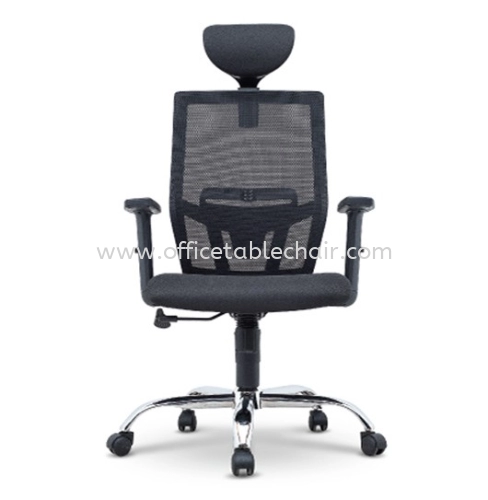 HOSTA HIGH BACK ERGONOMIC MESH OFFICE CHAIR C/W CHROME METAL BASE