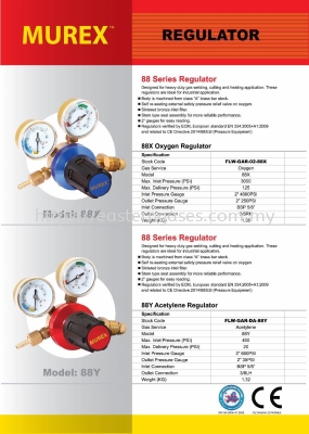 MUREX OXYGEN/ACETYLENE REGULATOR