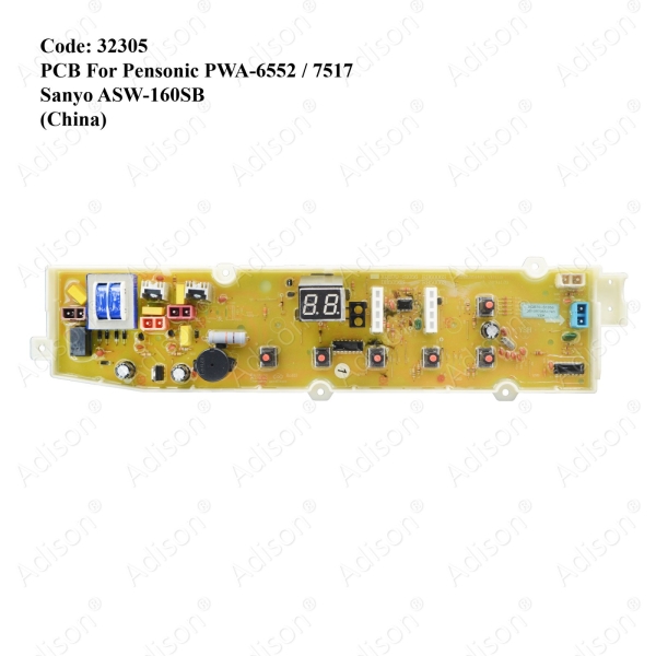 Code: 32305 Pensonic / Sanyo PCB Board (China) PCB Board Washing Machine Parts Melaka, Malaysia Supplier, Wholesaler, Supply, Supplies | Adison Component Sdn Bhd