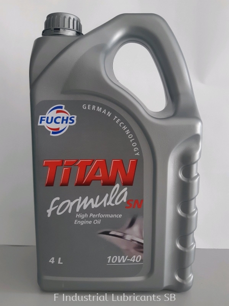 TITAN FORMULA SN 10W40 (4L) Engine Oils for Passenger Cars FUCHS Engine Oils Malaysia, Perak Distributor, Supplier, Supply, Supplies | F Industrial Lubricants Sdn Bhd