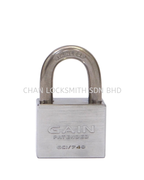 GCI-740SUS Stainless Steel Shackle Padlock 40mm GCI Series GAIN Security Padlock Selangor, Malaysia, Kuala Lumpur (KL), Puchong, Seri Kembangan, Sepang, Shah Alam, Klang Supplier, Suppliers, Supply, Supplies | CHAN LOCKSMITH SDN BHD