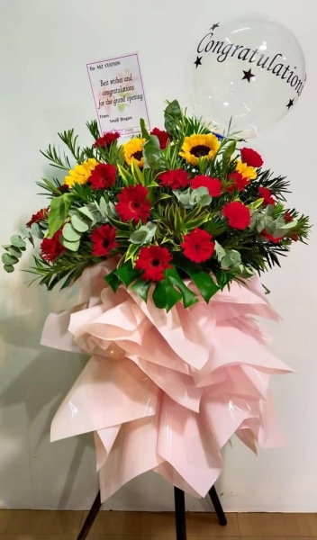 Sunflower Grand Opening Arrangement CA 234 floristkl Congratulations Arrangement Kuala Lumpur (KL), Selangor, Malaysia Supplier, Suppliers, Supply, Supplies | Shirley Florist