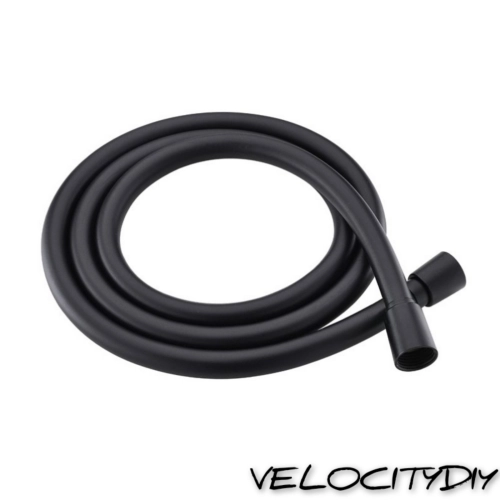 SHOWY BLACK SILVER SHOWER HOSE