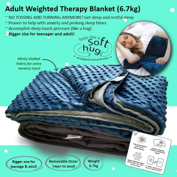 Adult Weighted Compression Therapy Blanket (6.7kg) ~ Helps With Anxiety & Prolong Sleep Times Calming Blanket / Vest / Lap Pad Ocupational Therapy Ark Therapeutic Johor Bahru JB Malaysia Supplier & Supply | I Education Solution