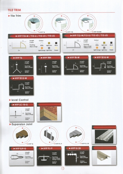 TILE TRIM PVC Corner Beading Johor Bahru (JB), Malaysia, Selangor, Kuala Lumpur (KL), Semenyih Supplier, Suppliers, Supply, Supplies | San Lee Engineering Trading Sdn Bhd