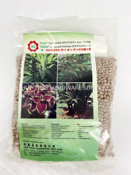 NPK 15.15.15 COMPOUND FERTILIZER FERTILIZERS Melaka, Malaysia, Batu Berendam, Krubong, Peringgit Supplier, Wholesaler, Supply, Supplies | HUP THYE HARDWARE SDN BHD