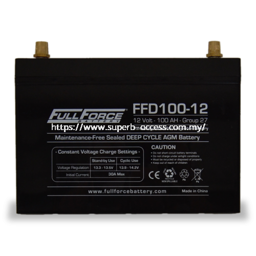 FFD100-12 Dual Purpose AGM Battery Full Force Battery Fullriver AGM Battery Selangor, Malaysia, Kuala Lumpur (KL), Shah Alam Supplier, Rental, Supply, Supplies | Superb Access Solutions Sdn Bhd