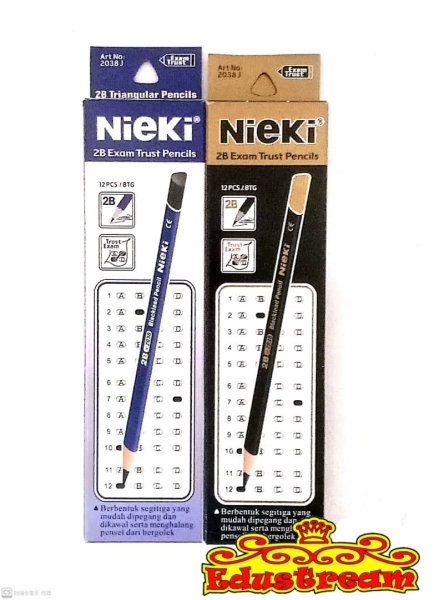 Nieki Exam Trust 2B Triangular Pencils 12 PCS Pencil Writing & Correction Stationery & Craft Johor Bahru (JB), Malaysia Supplier, Suppliers, Supply, Supplies | Edustream Sdn Bhd