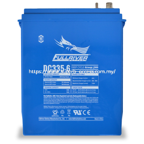 DC335-6 Deep-Cycle AGM Battery DC Series Battery Fullriver AGM Battery Selangor, Malaysia, Kuala Lumpur (KL), Shah Alam Supplier, Rental, Supply, Supplies | Superb Access Solutions Sdn Bhd
