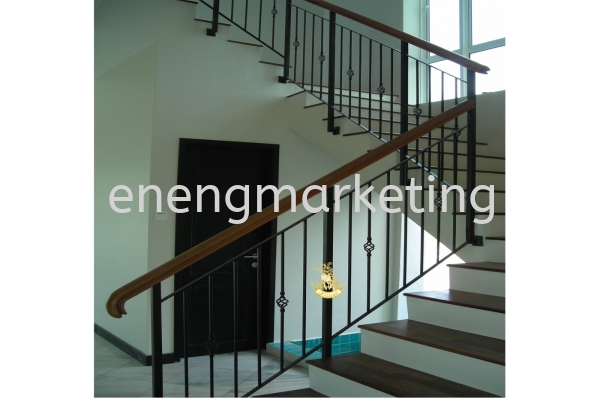 MSST 10- Mild Steel Railing With Timber Handrail MILD STEEL STAIRCASE RAILING STAIRCASE RAILING Selangor, Malaysia, Kuala Lumpur (KL), Klang Supplier, Suppliers, Supply, Supplies | E Neng Marketing Sdn Bhd