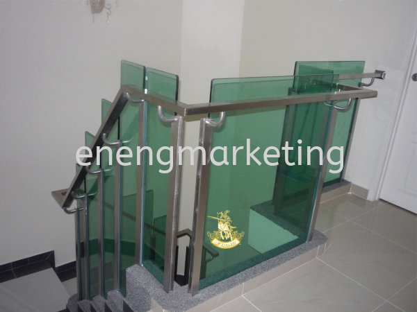 SSST 03- Stainless Steel With Tempered Glass Staircase Railing STAINLESS STEEL STAIRCASE RAILING STAIRCASE RAILING Selangor, Malaysia, Kuala Lumpur (KL), Klang Supplier, Suppliers, Supply, Supplies | E Neng Marketing Sdn Bhd