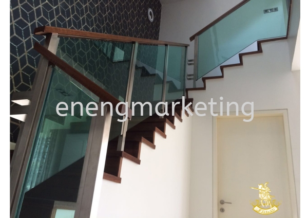 SSST 09- Stainless Steel With Tempered Glass Staircase Railing STAINLESS STEEL STAIRCASE RAILING STAIRCASE RAILING Selangor, Malaysia, Kuala Lumpur (KL), Klang Supplier, Suppliers, Supply, Supplies | E Neng Marketing Sdn Bhd