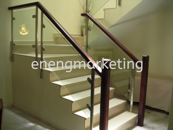 SSST 08- Stainless Steel Railing With Tempered Glass STAINLESS STEEL STAIRCASE RAILING STAIRCASE RAILING Selangor, Malaysia, Kuala Lumpur (KL), Klang Supplier, Suppliers, Supply, Supplies | E Neng Marketing Sdn Bhd