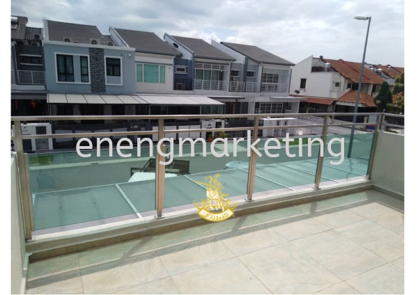 SSBR 08- Stainless Steel Railing with Tempered glass STAINLESS STEEL FENCING AND RAILING FENCING AND BALCONY RAILING Selangor, Malaysia, Kuala Lumpur (KL), Klang Supplier, Suppliers, Supply, Supplies | E Neng Marketing Sdn Bhd