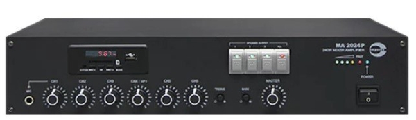 MA2024P. Amperes 240W 100V Line Desktop Mixer Amplifier with MP3 / Tuner / USB / SD Card module AMPERES PA/Sound System Johor Bahru JB Malaysia Supplier, Supply, Install | ASIP ENGINEERING