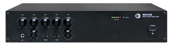 MC2106. Amperes 60W 100V line basic mixer amplifier. #ASIP Connect AMPERES PA/Sound System Johor Bahru JB Malaysia Supplier, Supply, Install | ASIP ENGINEERING