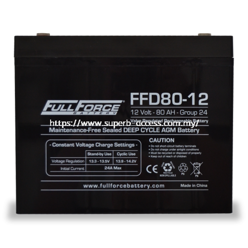 FFD80-12 Dual Purpose AGM Battery Recreational Vehicles Application Fullriver AGM Battery Selangor, Malaysia, Kuala Lumpur (KL), Shah Alam Supplier, Rental, Supply, Supplies | Superb Access Solutions Sdn Bhd