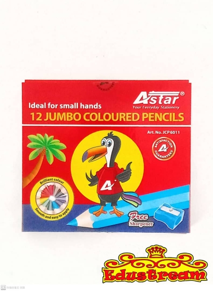 Astar 12 Jumbo Coloured Pencils Color Pencils Art Supplies Stationery & Craft Johor Bahru (JB), Malaysia Supplier, Suppliers, Supply, Supplies | Edustream Sdn Bhd