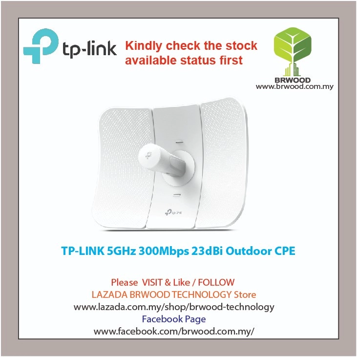 TP-LINK CPE610: 5GHz 300Mbps 23dBi Outdoor CPE Selangor, Malaysia, Kuala  Lumpur (KL), Puchong Service, Installation | Brwood Technology