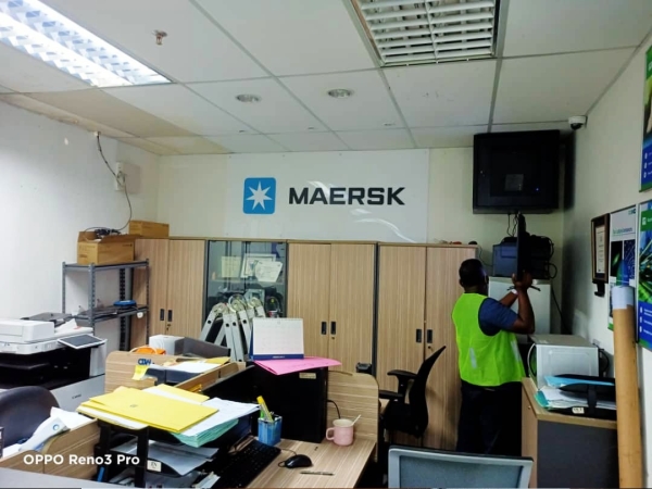 Maersk KLIA Acrylic Signage Seremban, Nilai, Malaysia, Negeri Sembilan Manufacturer, Supplier, Supply, Supplies | A Class Neon Sign Sdn Bhd