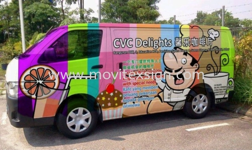 Van wrap fully Advertising food products /Café and Berkery advertise V01 (click for more detail)