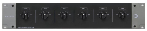 VR7615. Amperes 6 zone 150W rack mount volume control panel. #ASIP Connect AMPERES PA/Sound System Johor Bahru JB Malaysia Supplier, Supply, Install | ASIP ENGINEERING