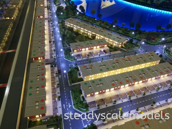  Double Storey Terrace Genting Properties Kuala Lumpur (KL), Malaysia, Selangor, Kepong Architectural, Building, Model | Steady Scale Models