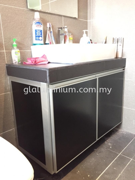 aluminium cabinet swing door @jalan megah 2 /1,Taman Megah 2, Cheras Selangor  Toilet table cabinets swing door Selangor, Malaysia, Kuala Lumpur (KL), Cheras Supplier, Installation, Supply, Supplies | GL GLASS & ALUMINIUM TRADING