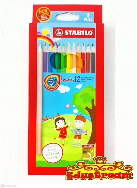 Stabilo Swans 12 Color Pencils L Color Pencils Art Supplies Stationery & Craft Johor Bahru (JB), Malaysia Supplier, Suppliers, Supply, Supplies | Edustream Sdn Bhd